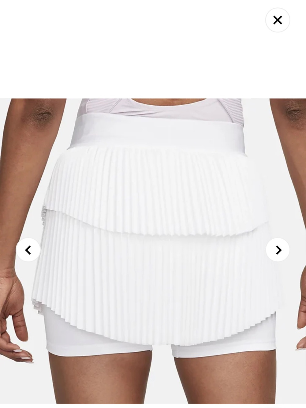 Nike White Tennis Pleated Skater Skirt